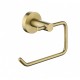 Euro Pin Lever Round Brushed Yellow Gold Toilet Paper Roll Holder Stainless Steel